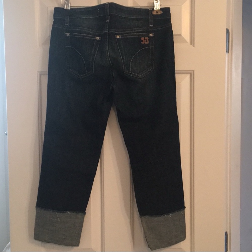 Joes Jeans Dark Wash Cropped Cuffed Women's Jeans EUC Like New - Picture 3 of 6